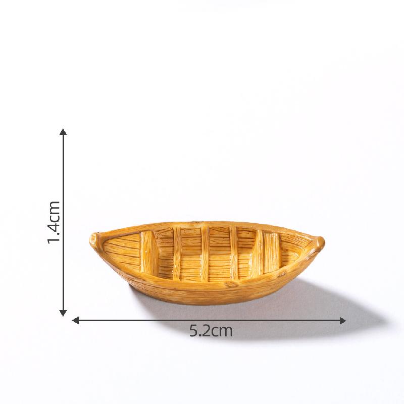 微景观创意漂浮木船竹筏鱼缸水族造景 DIY装饰配件迷你微缩小摆件
