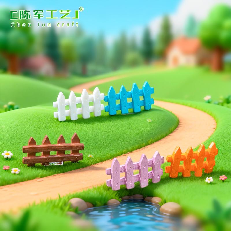Tiểu cảnh hàng rào 4 màu, trang trí chậu cây mini DIY (ZC-455)