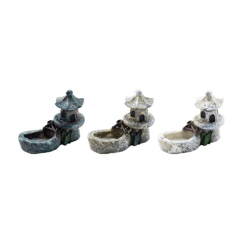 Tiểu cảnh hồ nước và tháp, phụ kiện trang trí chậu cây mini (ZC-305)