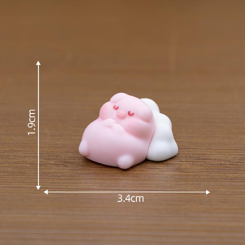 微景观创意可爱猪猪公仔萌粒 DIY装饰品挂配件迷你车载桌面小摆件