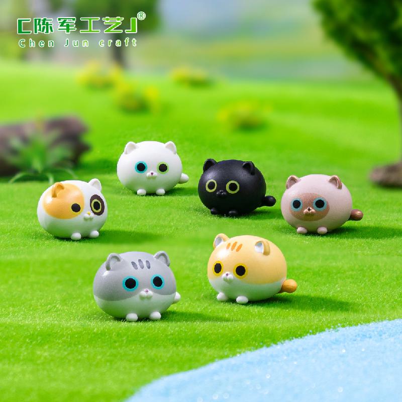 微景观创意可爱暹罗橘猫公仔园艺造景 DIY装饰品挂配件迷你小摆件