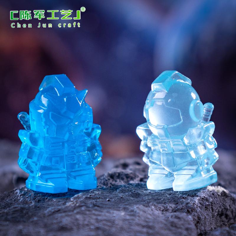 微景观创意夜光高达机器人 DIY装饰配件树脂工艺品迷你桌面小摆件