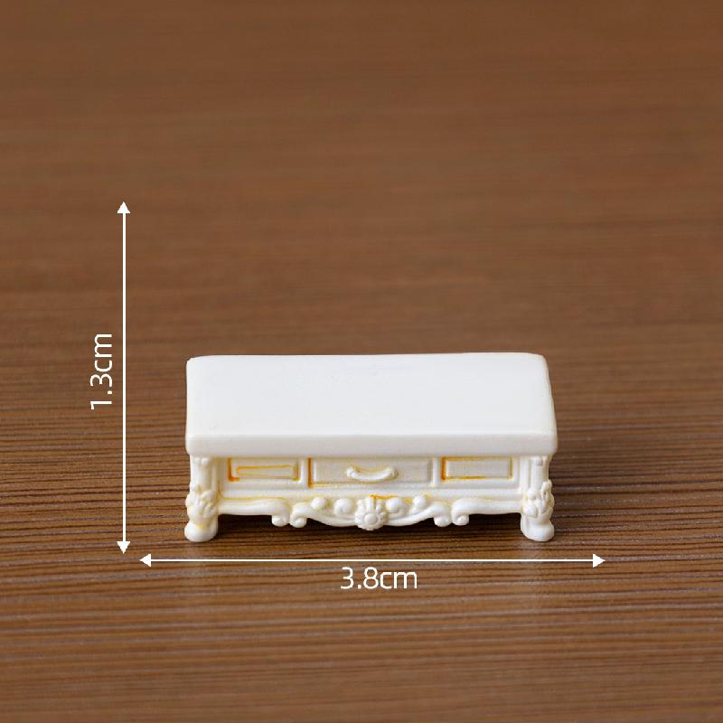 微景观巴洛克家具沙发床微缩模型娃娃屋 DIY装饰品配件迷你小摆件