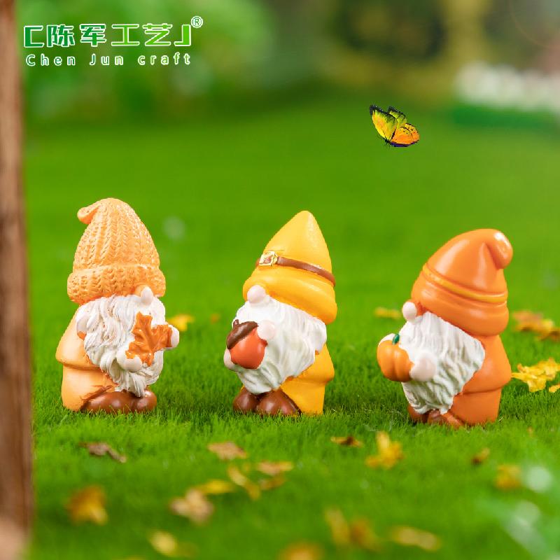 Chú lùn mùa thu – Tượng chú lùn thu hoạch, trang trí bàn, kệ (M-314)
