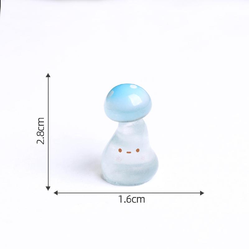 苔藓微景观可爱夜光歪头小蘑菇园艺造景 DIY装饰品配件迷你小摆件