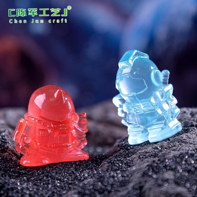 微景观创意夜光高达机器人 DIY装饰配件树脂工艺品迷你桌面小摆件