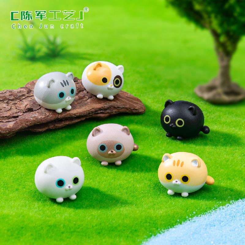 微景观创意可爱暹罗橘猫公仔园艺造景 DIY装饰品挂配件迷你小摆件