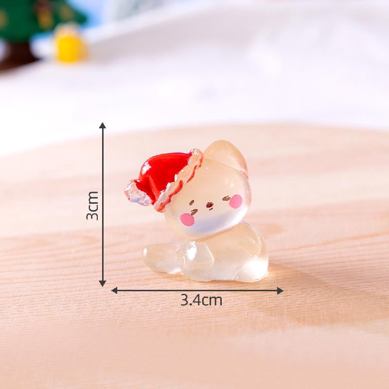 Mèo Noel phát sáng DIY trang trí bàn và xe dễ thương (ZC-770)