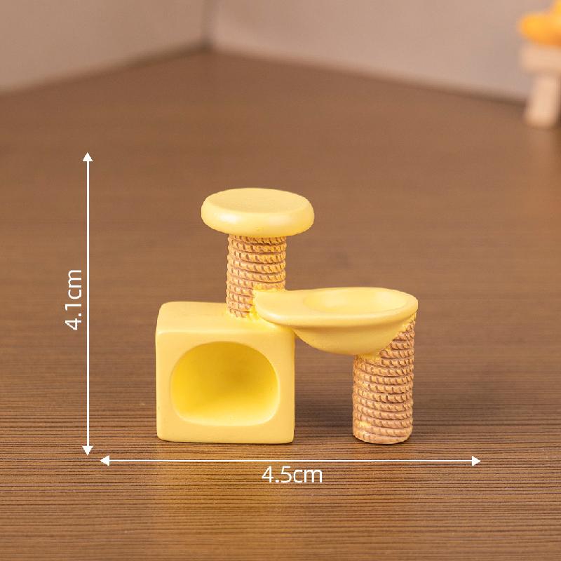 微景观创意可爱猫爬架小猫公仔娃娃屋 DIY装饰配件迷你桌面小摆件