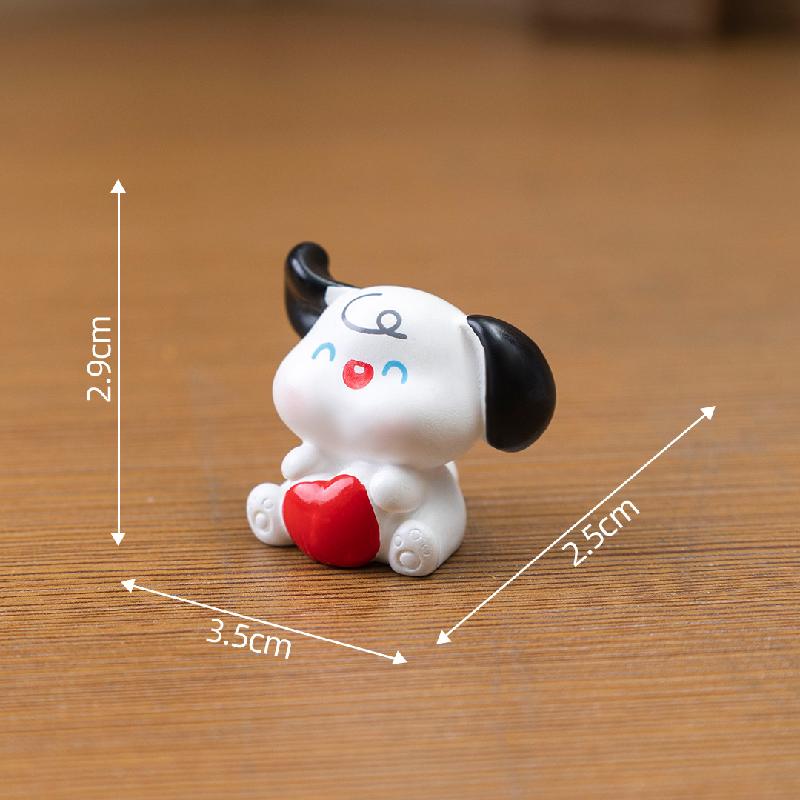 Tiểu cảnh chó con mini trang trí nhà búp bê và xe hơi (ZC-867)