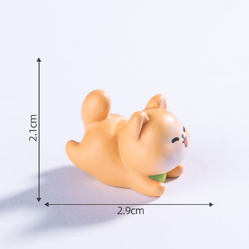 可爱豆柴犬小狗公仔 园艺造景diy装饰品配件微景观桌面车载小摆件