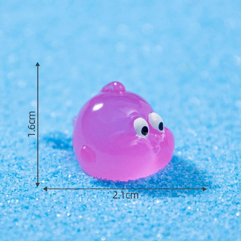 微景观创意夜光胖胖鱼海洋鱼缸造景造景 DIY装饰品配件迷你小摆件