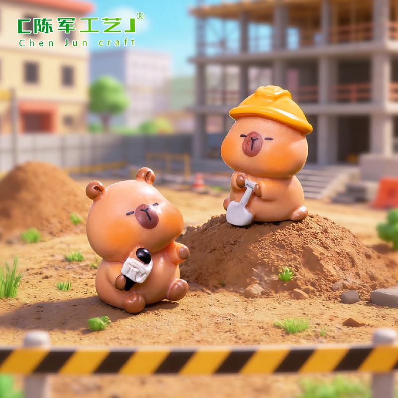Capybara phóng viên mini trang trí nhà búp bê (PK-703)