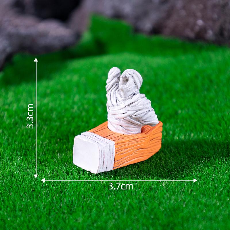 跨境外贸微景观创意万圣节骷髅木乃伊 DIY装饰品挂配件迷你小摆件