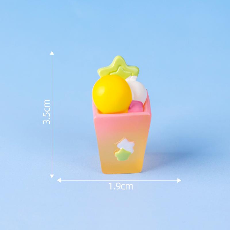 Kem ice cream giả bằng kem nhựa - phụ kiện trang trí 3D, mô hình mini bằng resin (ZC-1416)