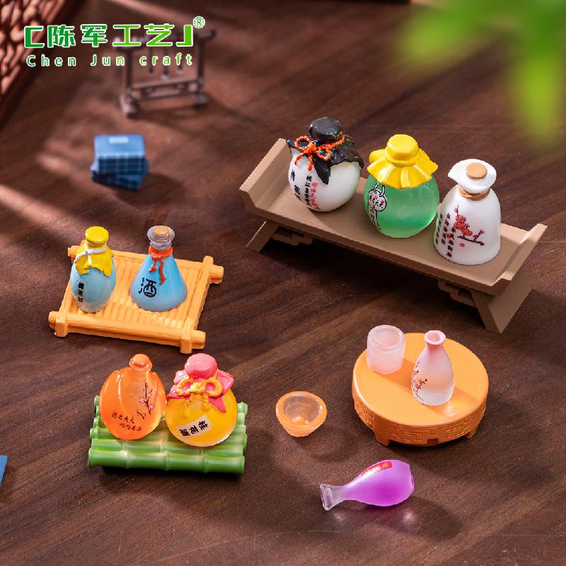 微景观创意桂花酒桃花酿仿真食玩DIY装饰品配件迷你小摆件