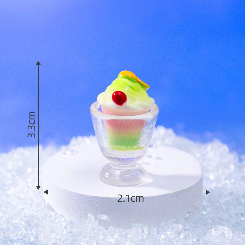 微景观创意仿真彩虹冰淇淋食玩 DIY装饰品盲袋配件迷你桌面小摆件
