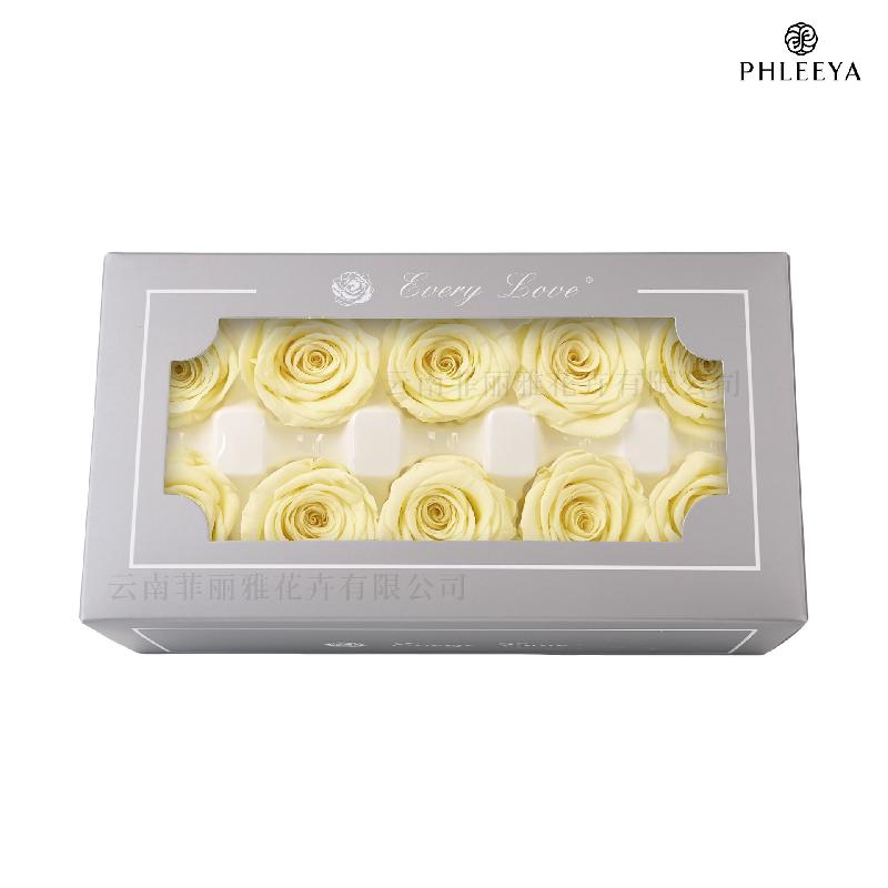 Hoa hồng vĩnh cửu 4cm 10 bông DIY hoa khô quà Thất Tịch (HK-18)