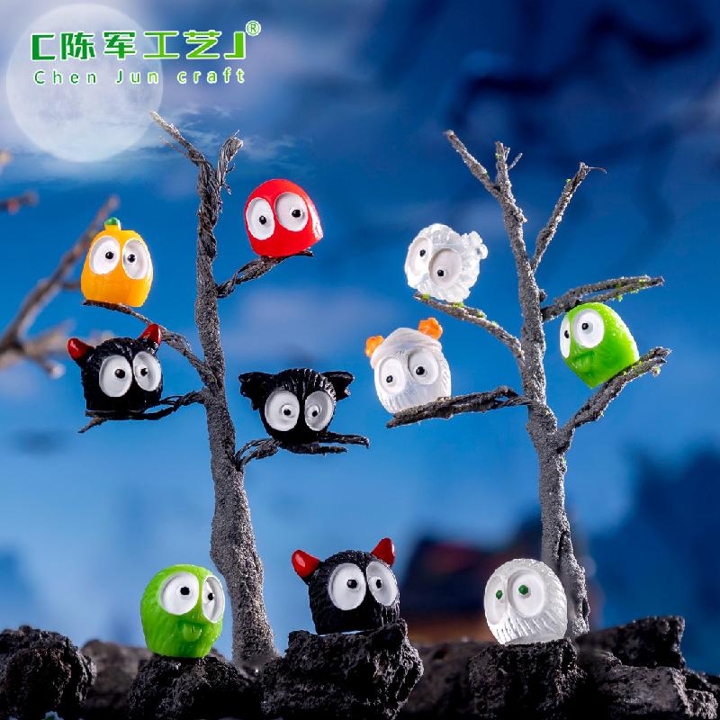 Đèn lồng bí ngô phát sáng mini - phụ kiện trang trí DIY, tạo cảnh quan Halloween cho mô hình thu nhỏ xuất khẩu (ZC-1378)