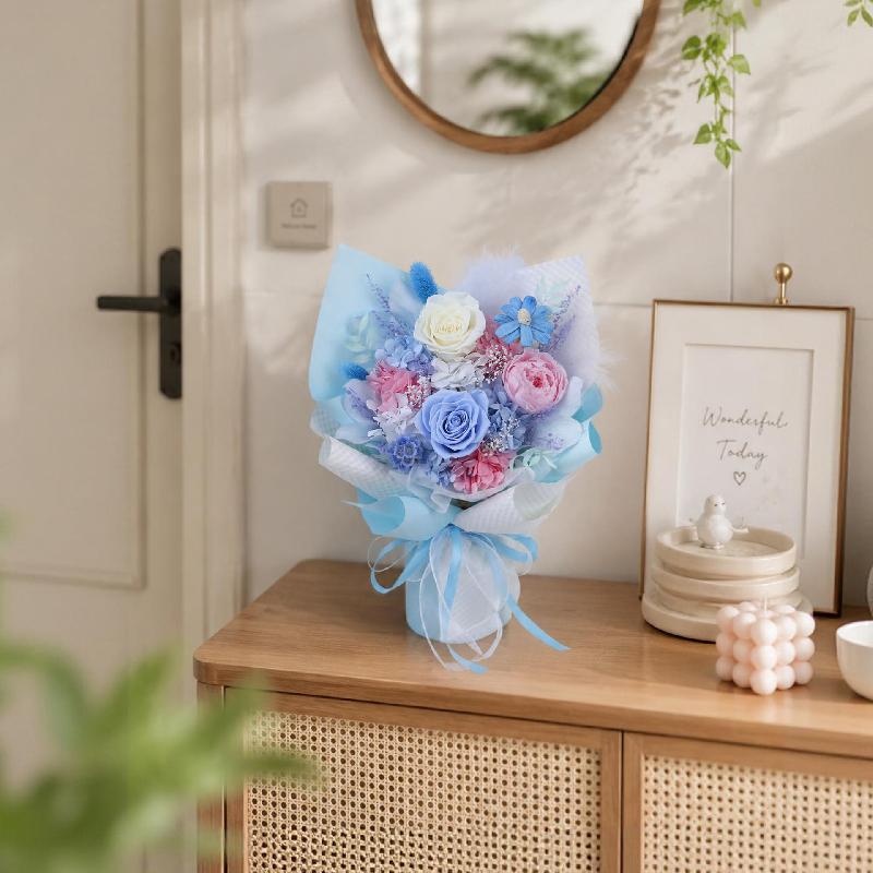 Bó hoa hồng vĩnh cửu quà sinh nhật Noel Valentine (HK-39)
