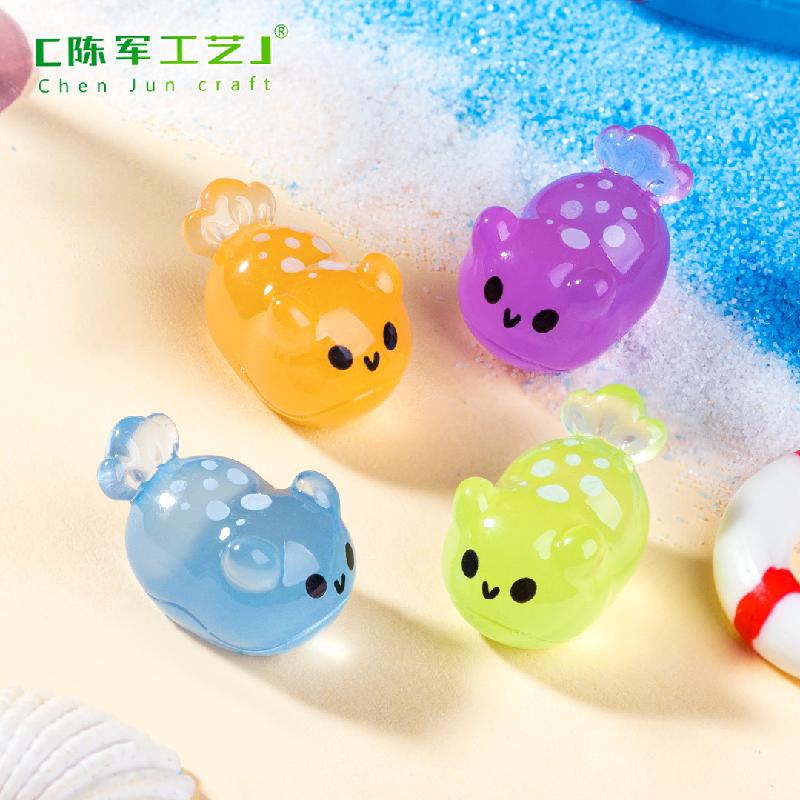 跨境新品微景观夜光炫彩海蛞蝓海洋动物 DIY装饰品配件迷你小摆件