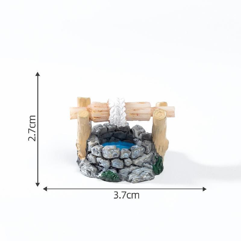 Tiểu cảnh vintage, đèn tháp nước, cầu nhỏ cảnh quan (ZC-5)