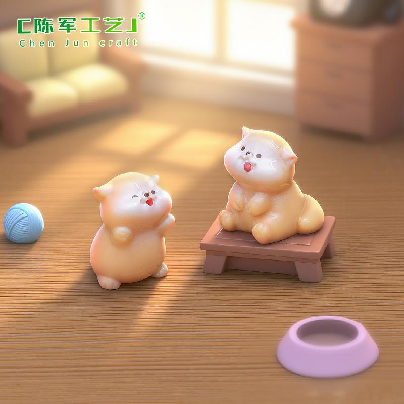 微景观创意可爱小水獭萌粒公仔娃屋 DIY装饰品配件迷你桌面小摆件