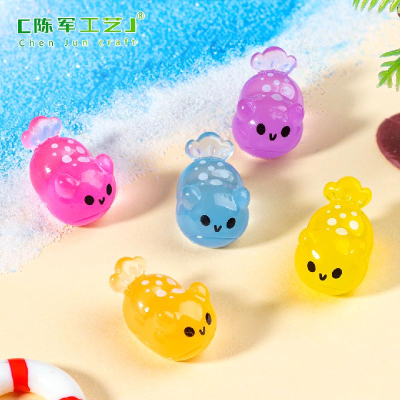 跨境新品微景观夜光炫彩海蛞蝓海洋动物 DIY装饰品配件迷你小摆件