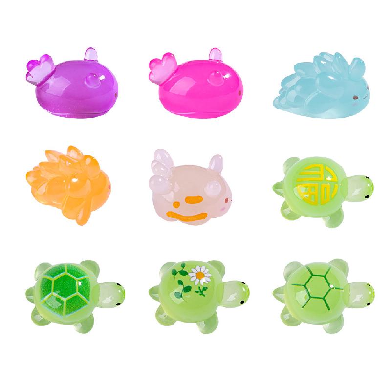 微景观创意夜光海洋乌龟海兔动物沙滩造景 DIY装饰配件迷你小摆件