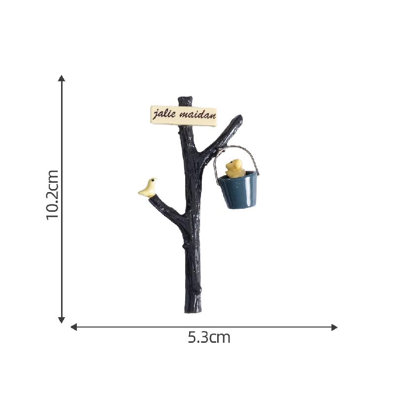 Tiểu cảnh Zakka trang trí chậu cây với xô nước và bảng chỉ (ZC-689)