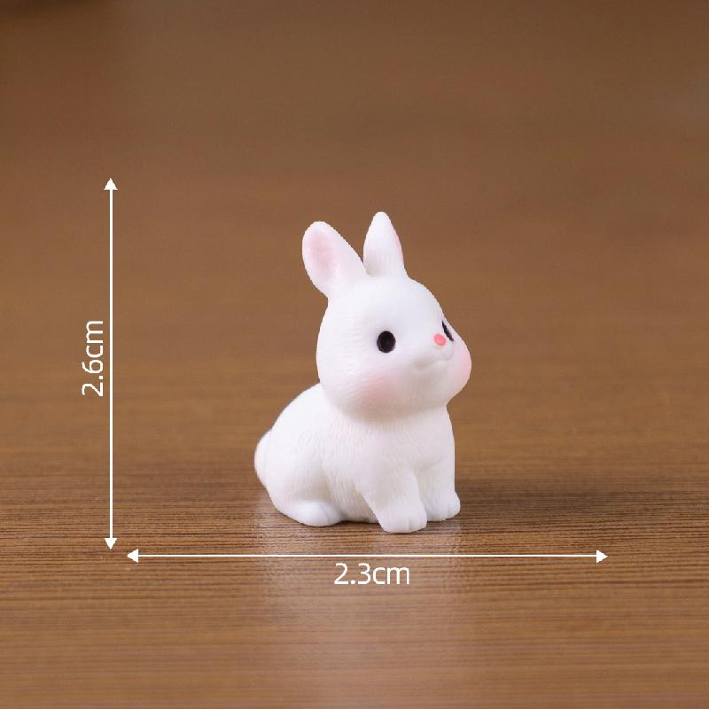 微景观创意可爱小兔子公仔娃娃屋 DIY装饰品挂配件迷你微缩小摆件