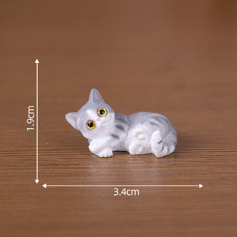 Tiểu cảnh mèo tinh nghịch, búp bê DIY, phụ kiện xe hơi tiểu cảnh mini đáng yêu (ZC-536)