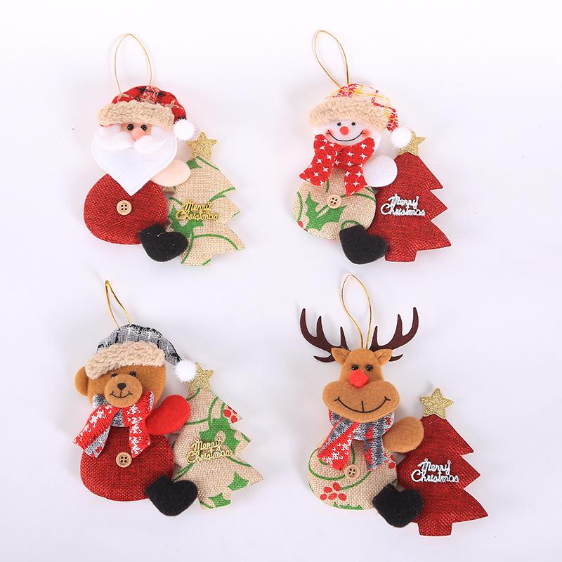 Bộ trang trí Giáng Sinh mới: Đồ trang trí cây thông, món đồ vải, ông già Noel ôm cây, phụ kiện khách sạn.