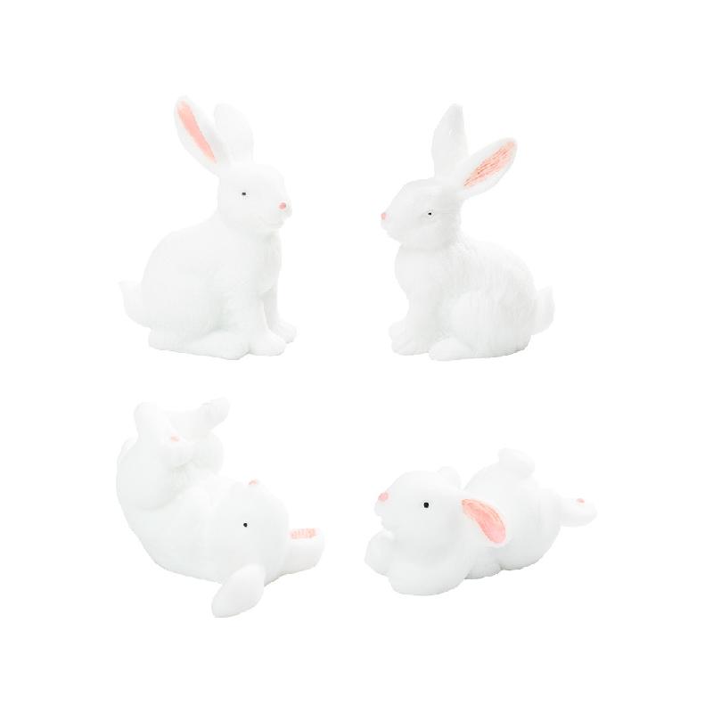 Gia đình thỏ resin DIY trang trí tiểu cảnh 12 con giáp (ZC-633)