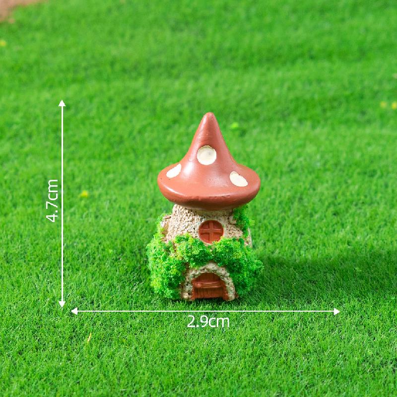 跨境新品微景观树桩屋木椅砖片庭院造景 DIY装饰品配件迷你小摆件