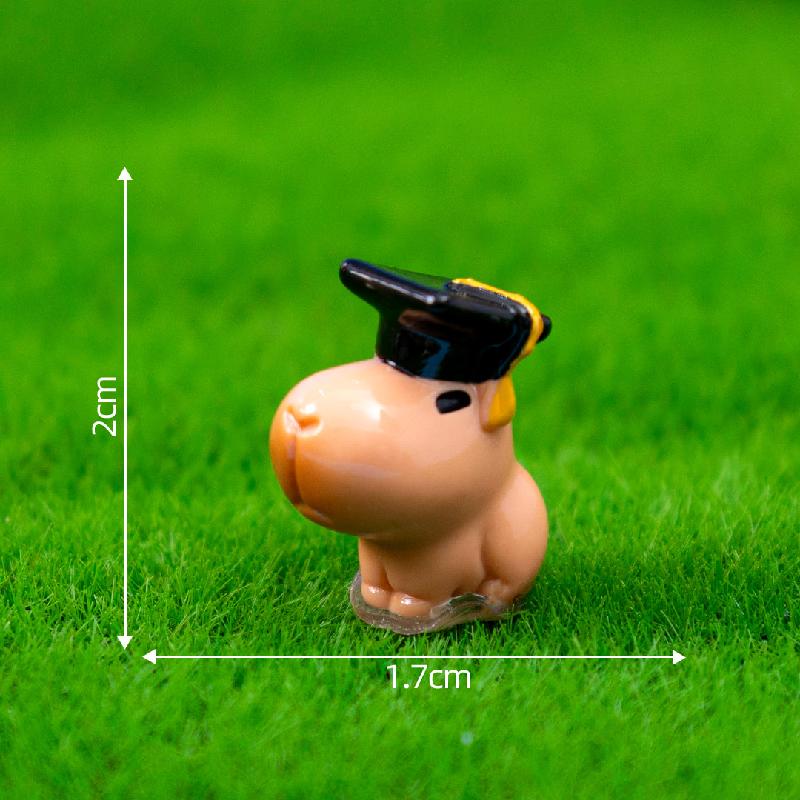 微景观博士青蛙猫头鹰博士帽园艺造景 DIY装饰品挂配件迷你小摆件