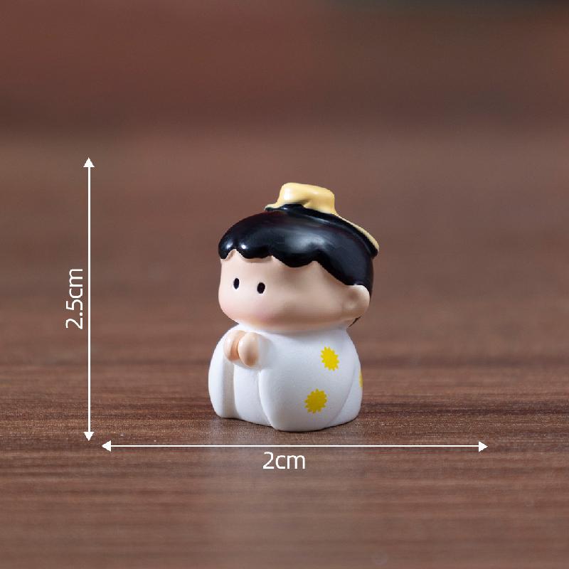 微景观创意可爱孔子与小书童公仔 DIY装饰品挂配件迷你桌面小摆件