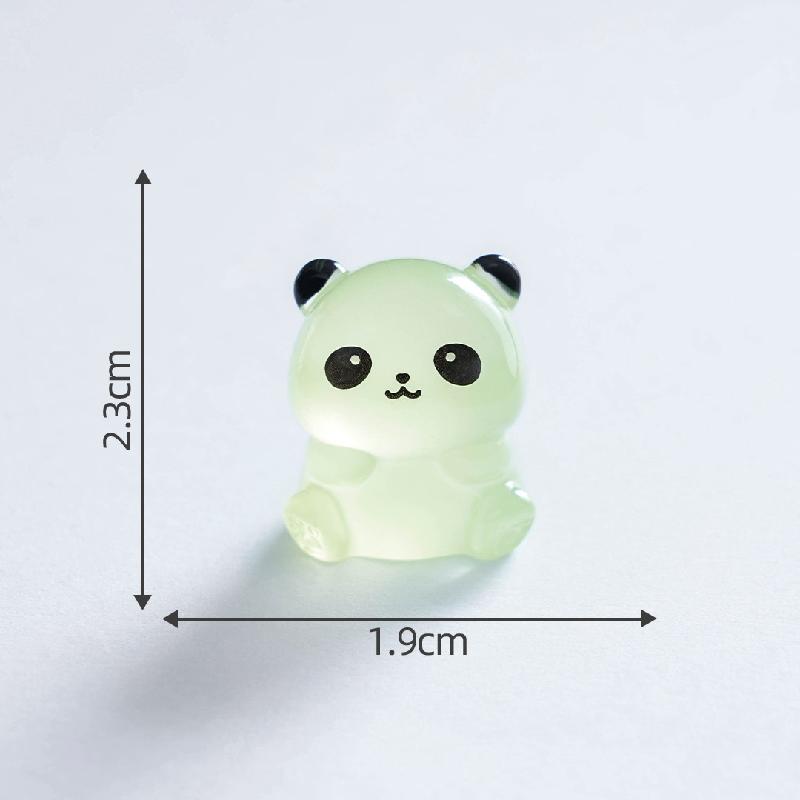 微景观创意可爱夜光熊猫萌粒园艺造景 DIY装饰配件迷你桌面小摆件