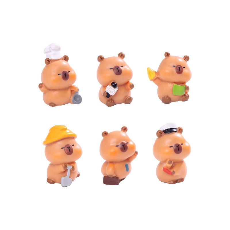 Capybara phóng viên mini trang trí nhà búp bê (PK-703)
