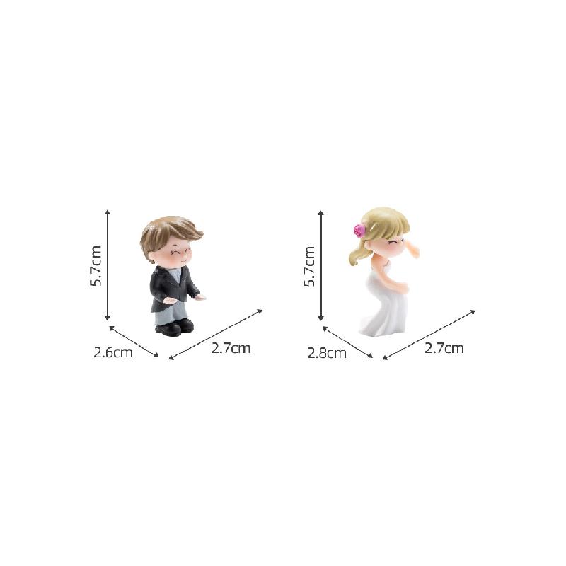 Cặp đôi cưới ôm nhau móc khóa trang trí cây mọng nước (ZC-870)