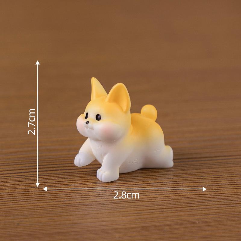 微景观创意可爱胖胖小柯基公仔萌粒 娃娃屋diy装饰品挂配件小摆件