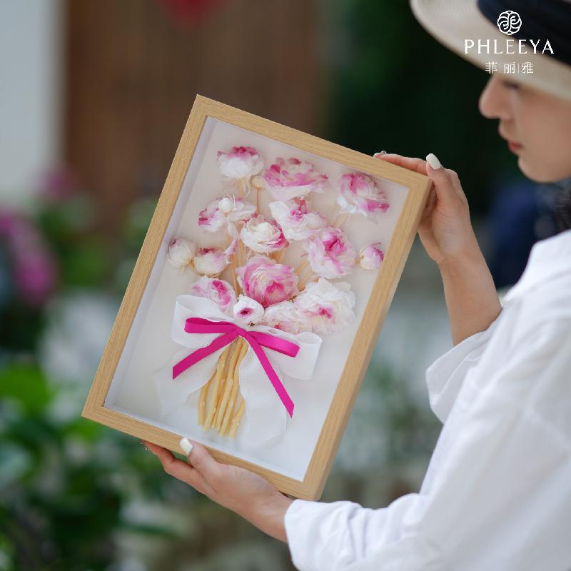 Tranh khung hoa hồng vĩnh cửu trang trí nhà quà tặng cao cấp (HK-48)