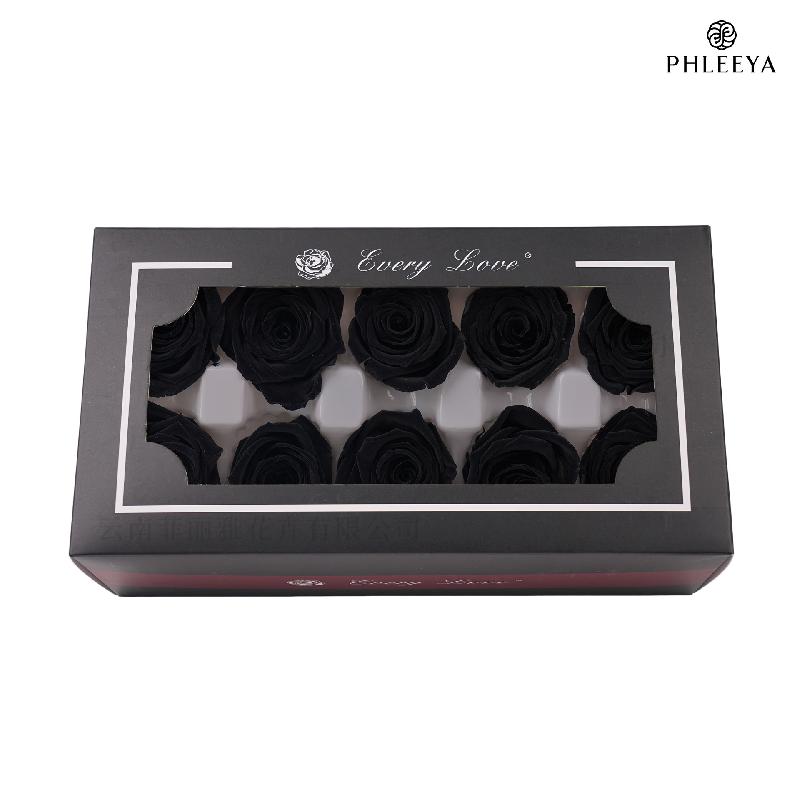 Hoa hồng vĩnh cửu 4cm hạng B 10 bông DIY hoa khô cao cấp (HK-8)