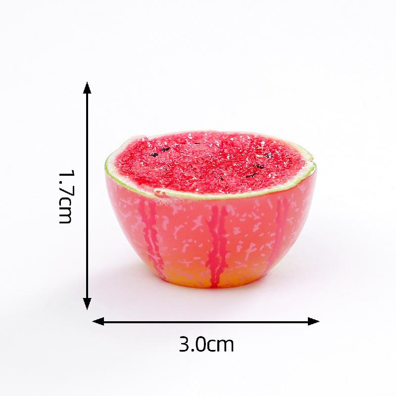 微景观创意夜光半切水果西瓜火龙果萌粒 DIY装饰品配件迷你小摆件