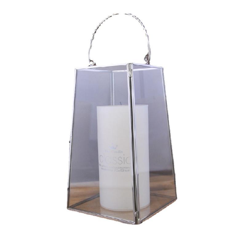 DG-141 Hộp gỗ để lưu trữ đèn lồng thời trang cổ điển Bắc Âu dạng tam giác cân