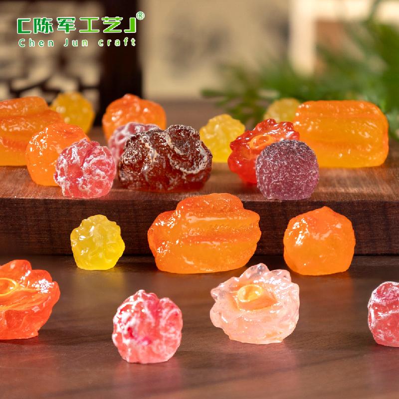 微景观创意话梅杏脯蜜饯仿真食玩 DIY盲袋装饰品挂配件迷你小摆件