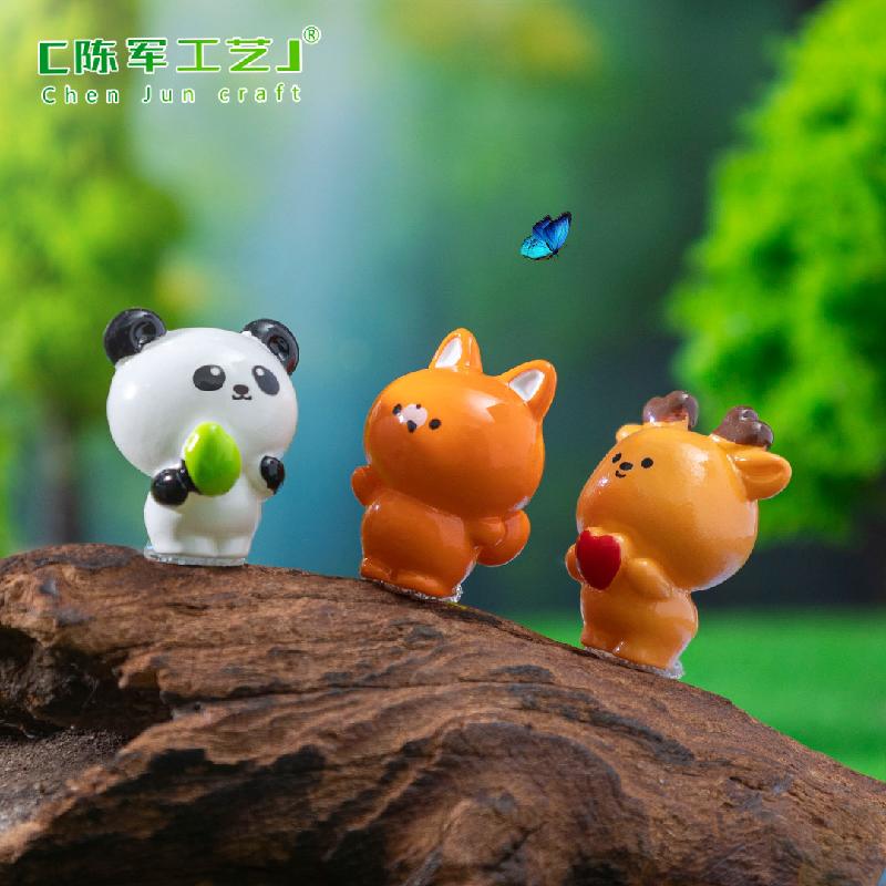 微景观创意可爱小动物园艺造景 DIY装饰品配件迷你车载桌面小摆件