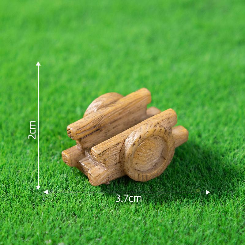 微景观创意古风竹椅推车小物件庭院造景 DIY装饰品配件迷你小摆件