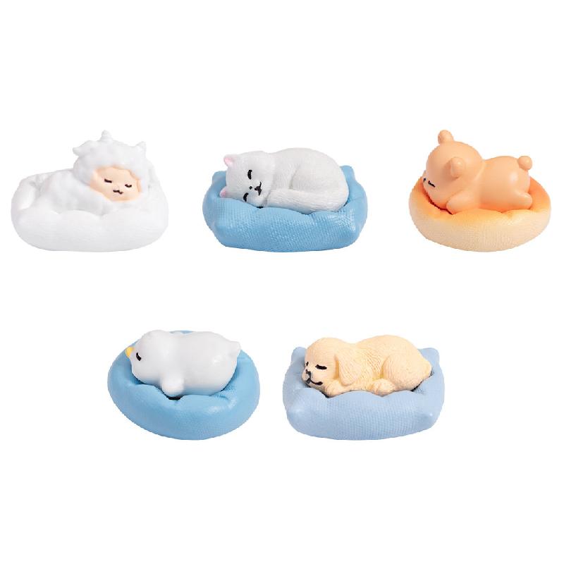 微景观创意可爱小狗睡觉小动物 DIY装饰品配件迷你车载桌面小摆件