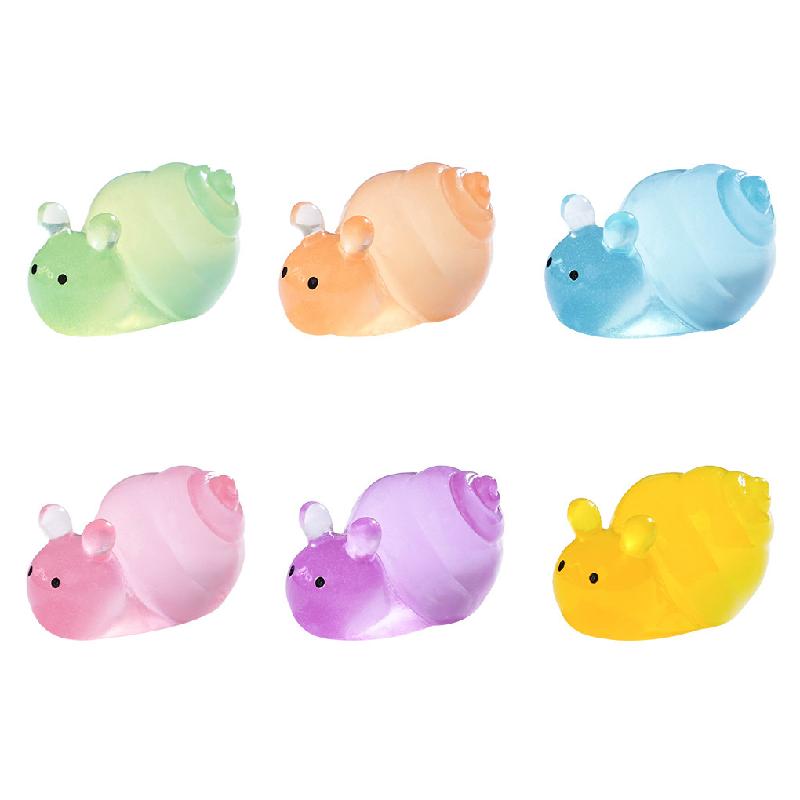 苔藓微景观创意夜光圆圆小蜗牛园艺造景 DIY装饰品配件迷你小摆件